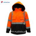 Construção de inverno Hi Vis Workwear Vest Ansi Classe 3 alta visibilidade amarela segurança reflexiva Jacket